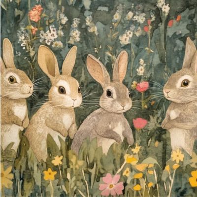 Tkanina WIELKANOC 06 Soft Velvet Panel Poduszkowy