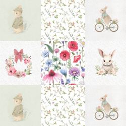 Tkanina WIELKANOC 01 Wonder Velvet Panel Poduszkowy