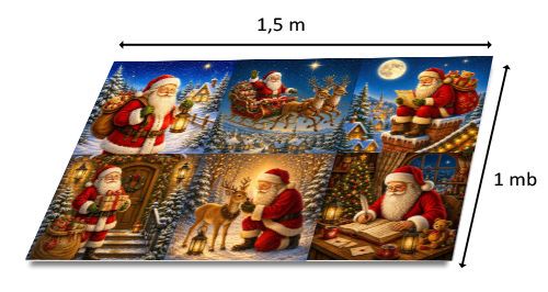 tkanina mikolaje panel poduszkowy 1 mb