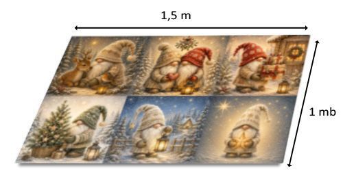 tkanina skrzaty panel poduszkowy 1 mb